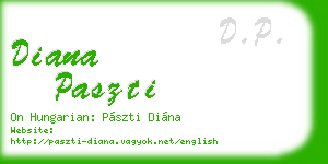 diana paszti business card